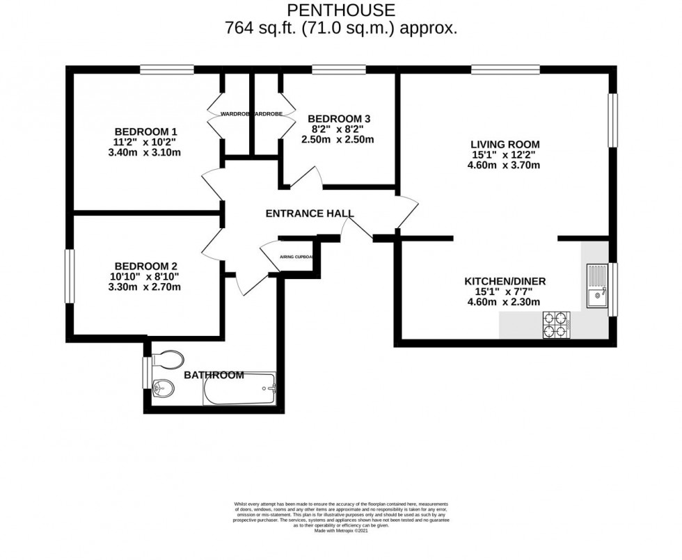 Floorplan for Notley Place, Emmer Green, Reading