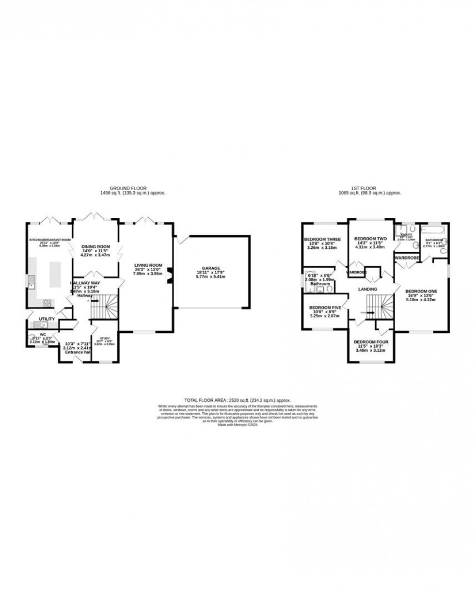 Floorplan for Jefferson Close, Emmer Green, Reading