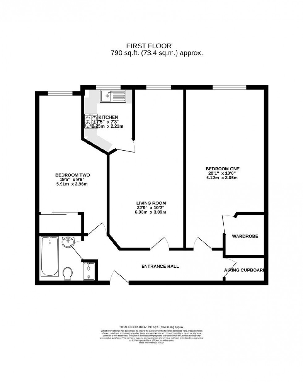 Floorplan for Crayshaw Court, Caversham, Reading