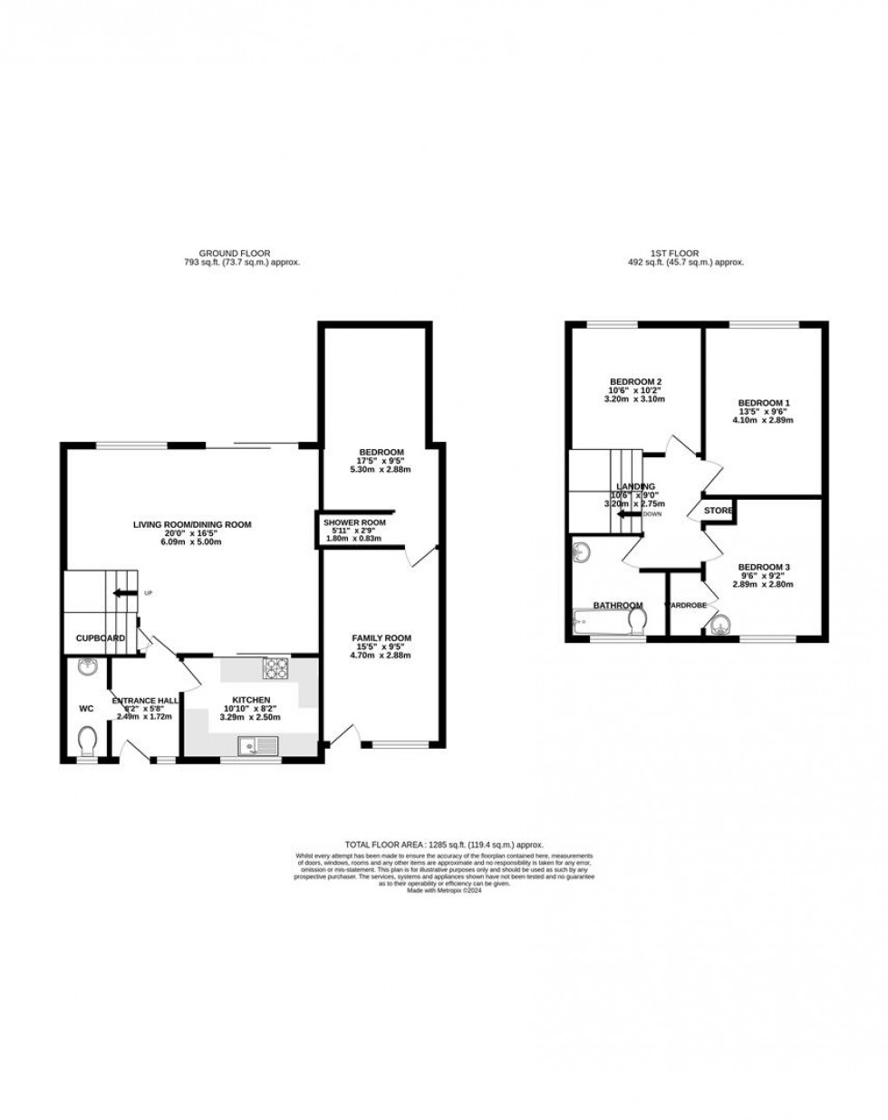 Floorplan for Galsworthy Drive, Caversham, Reading