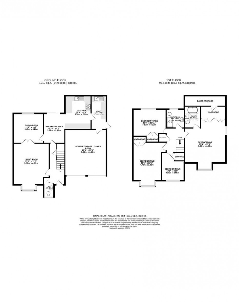 Floorplan for Balmore Park, Caversham, Reading