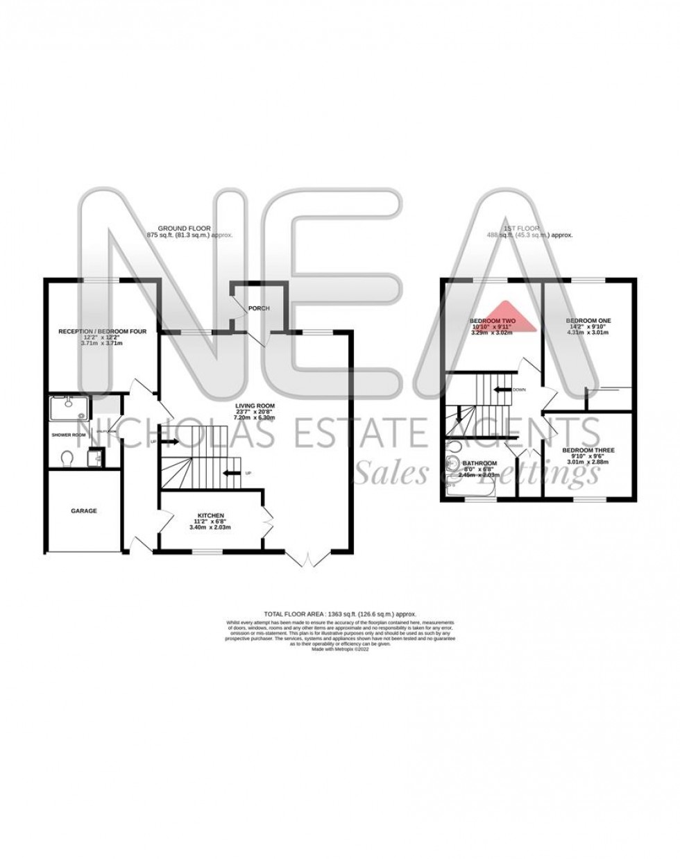 Floorplan for Fraser Avenue, Caversham Park Village, Reading