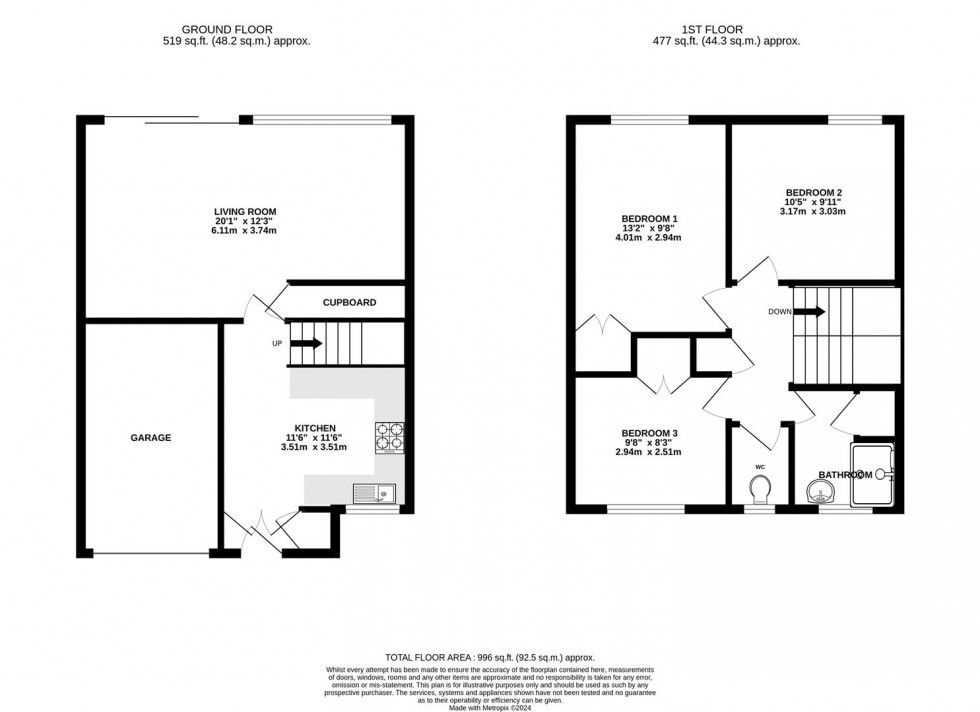 Floorplan for Galsworthy Drive, Caversham, Reading