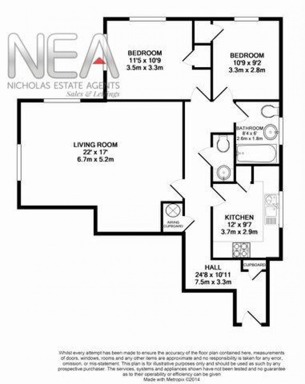 Floorplan for Treetops, The Mount, Caversham