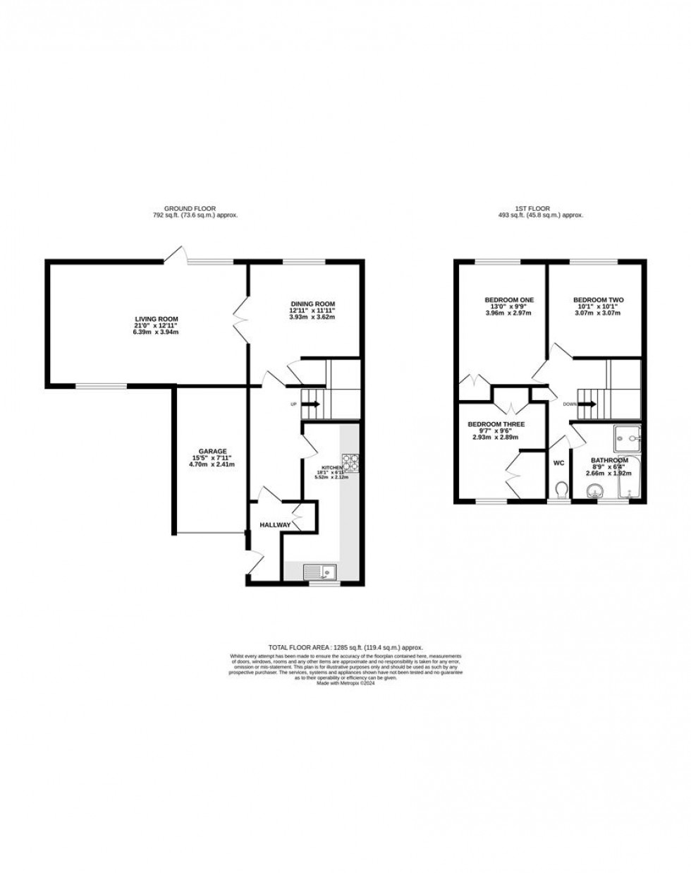 Floorplan for Tenby Avenue, Caversham, Reading