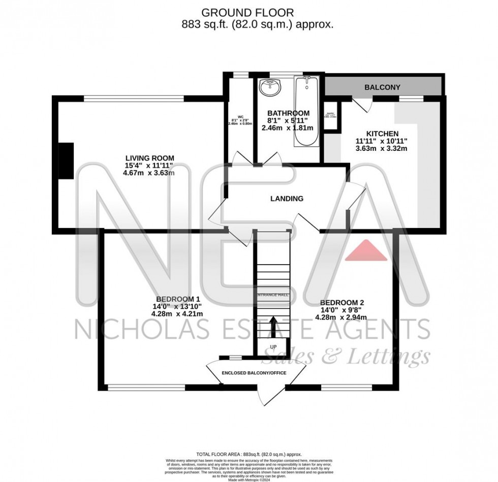 Floorplan for Kendrick Road, Reading