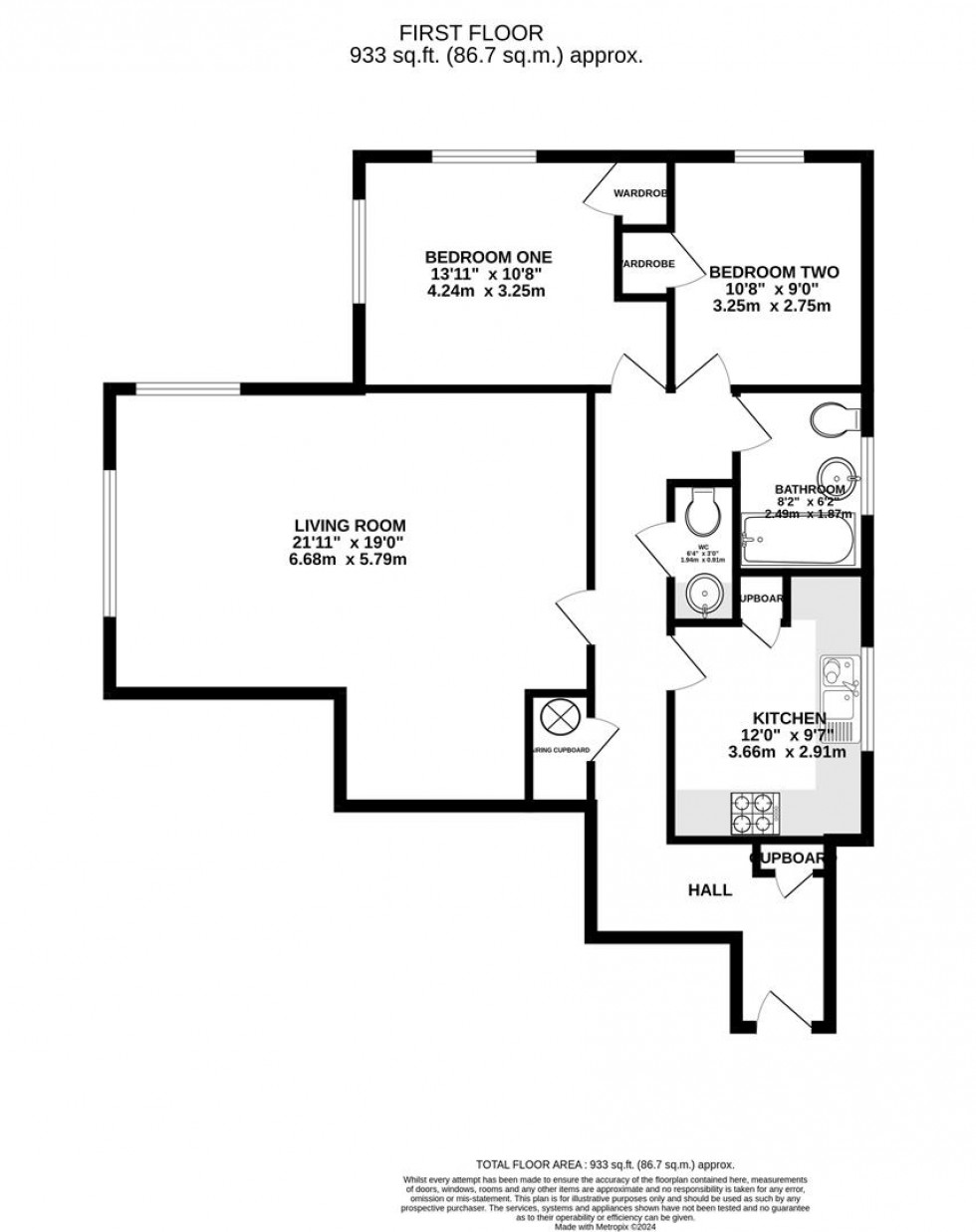 Floorplan for Treetops, The Mount, Caversham