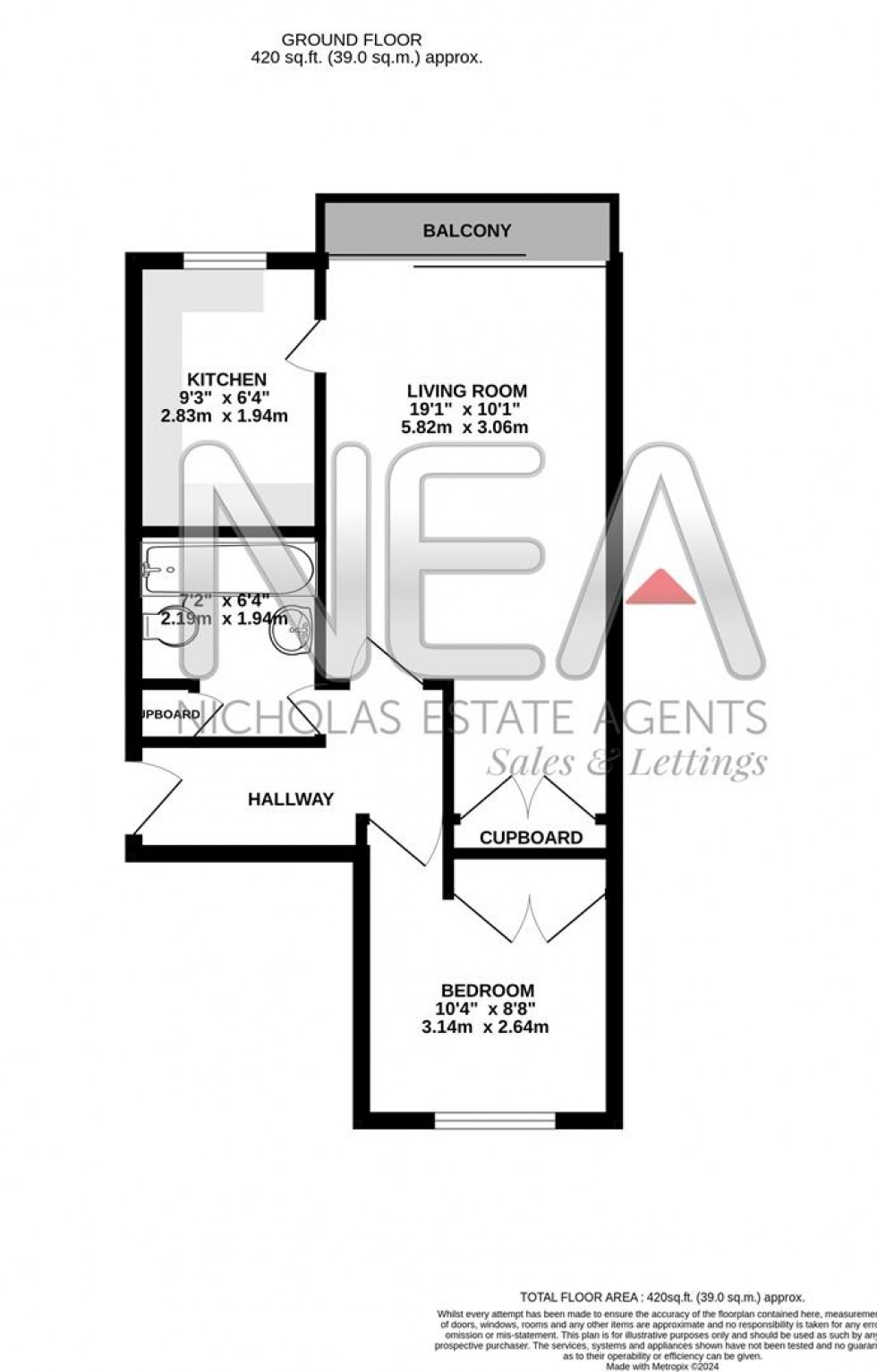 Floorplan for Claydon Court, Reading