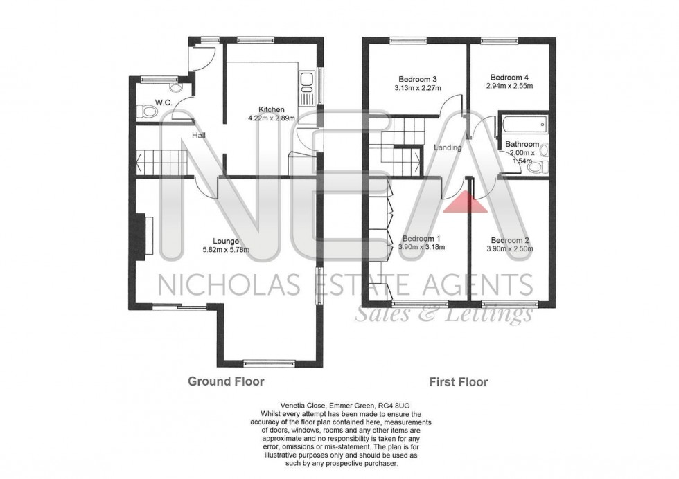 Floorplan for Venetia Close, Emmer Green