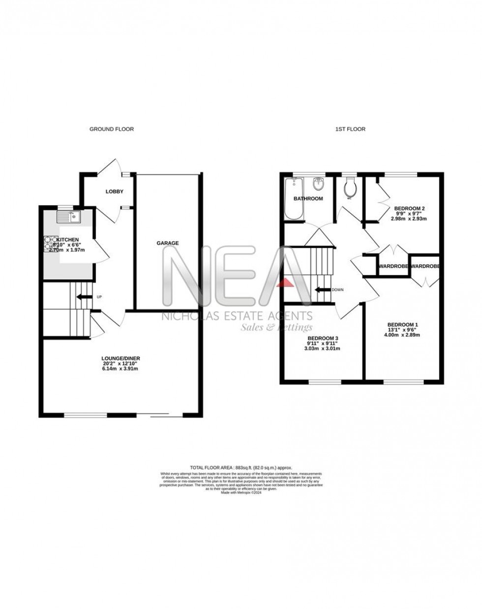 Floorplan for Tenby Avenue, Caversham, Reading