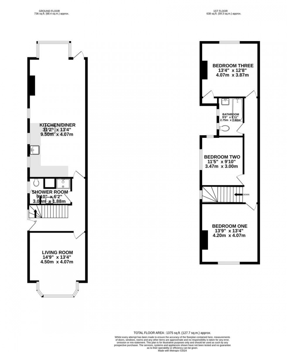 Floorplan for Priest Hill, Caversham, Reading