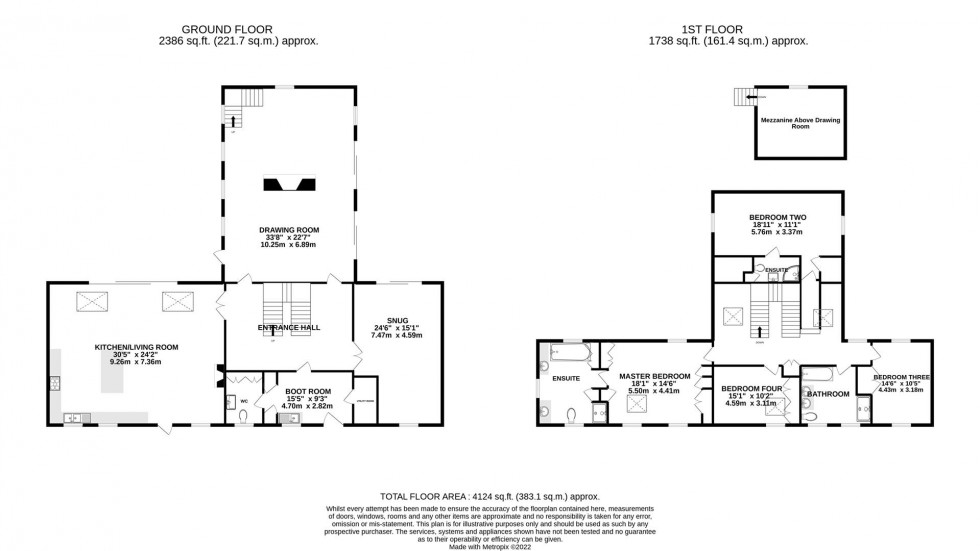 Floorplan for Marlston Hermitage, Thatcham