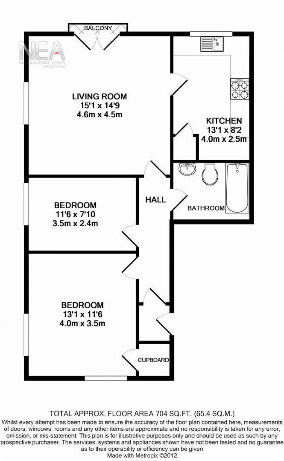 Floorplan for Springfield House, Emmer Green, Reading