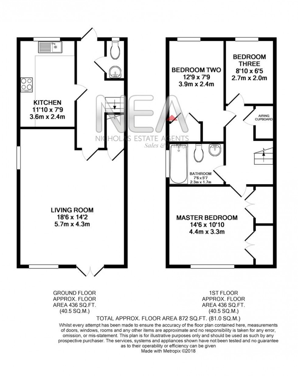 Floorplan for Elliotts Way, Caversham, Reading