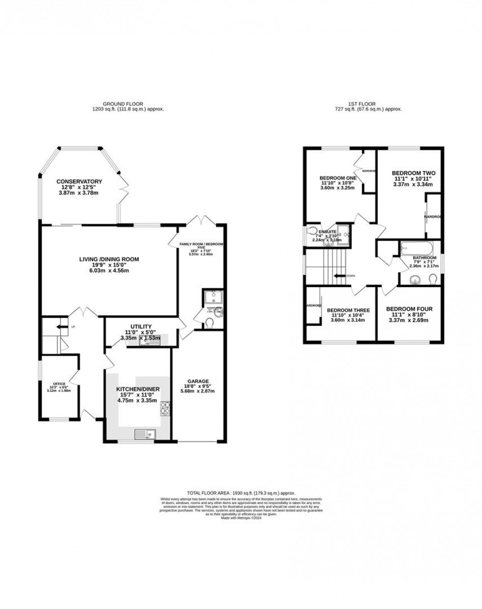 Floorplan for Copse Avenue, Caversham, Reading