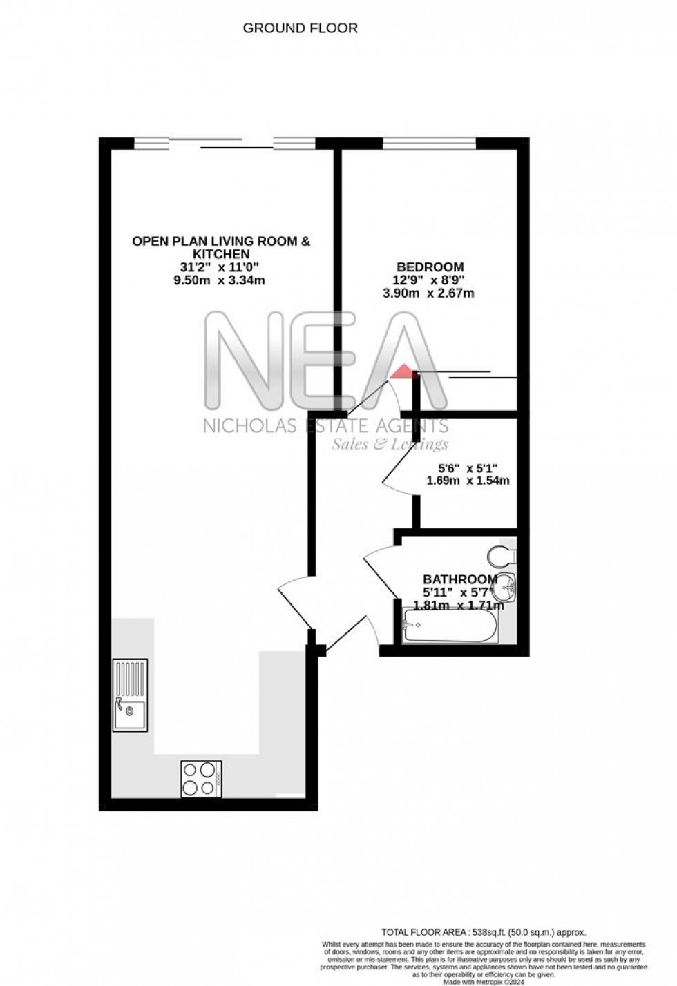 Floorplan for Priory Point, Southcote Lane, Reading