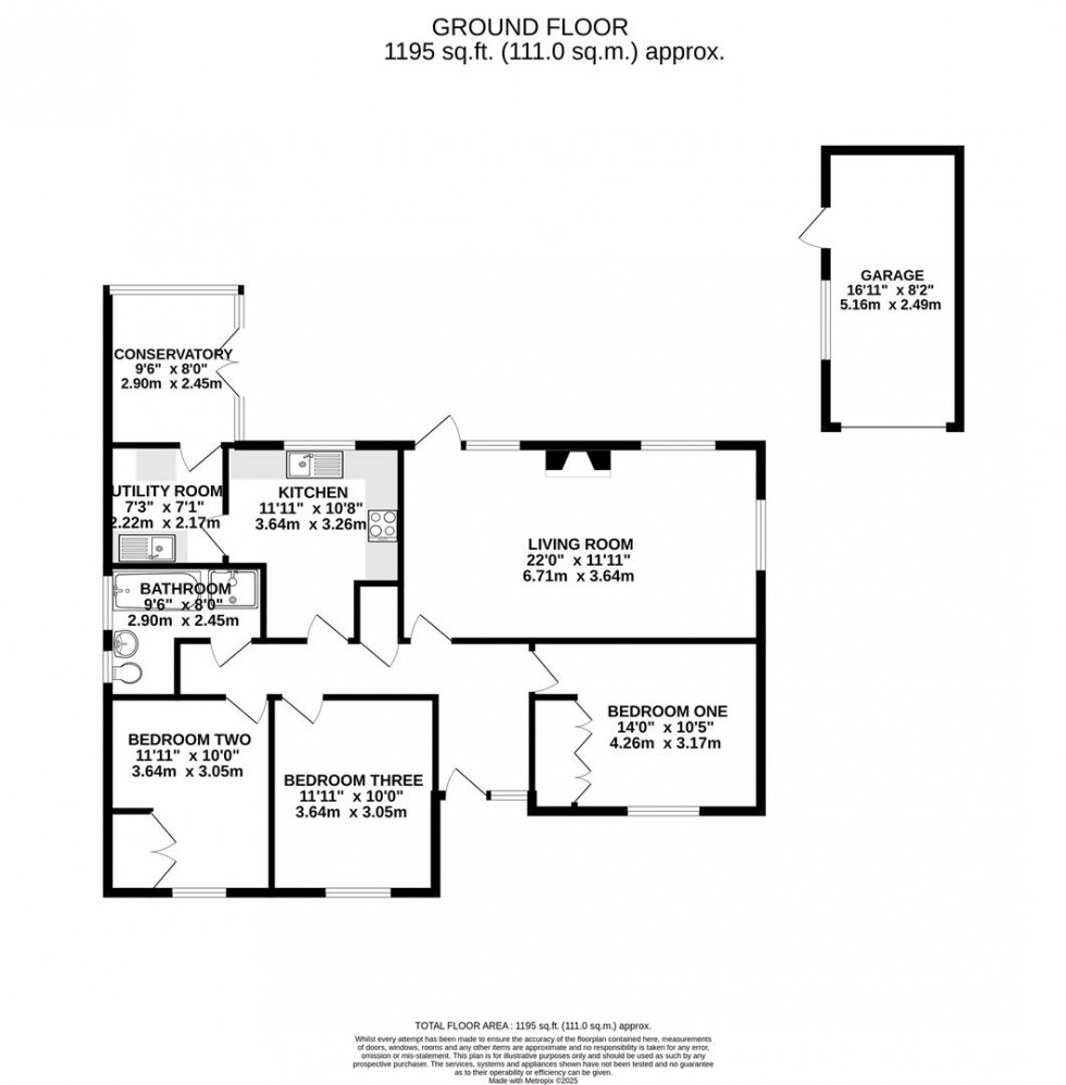 Floorplan for Eric Avenue, Emmer Green, Reading