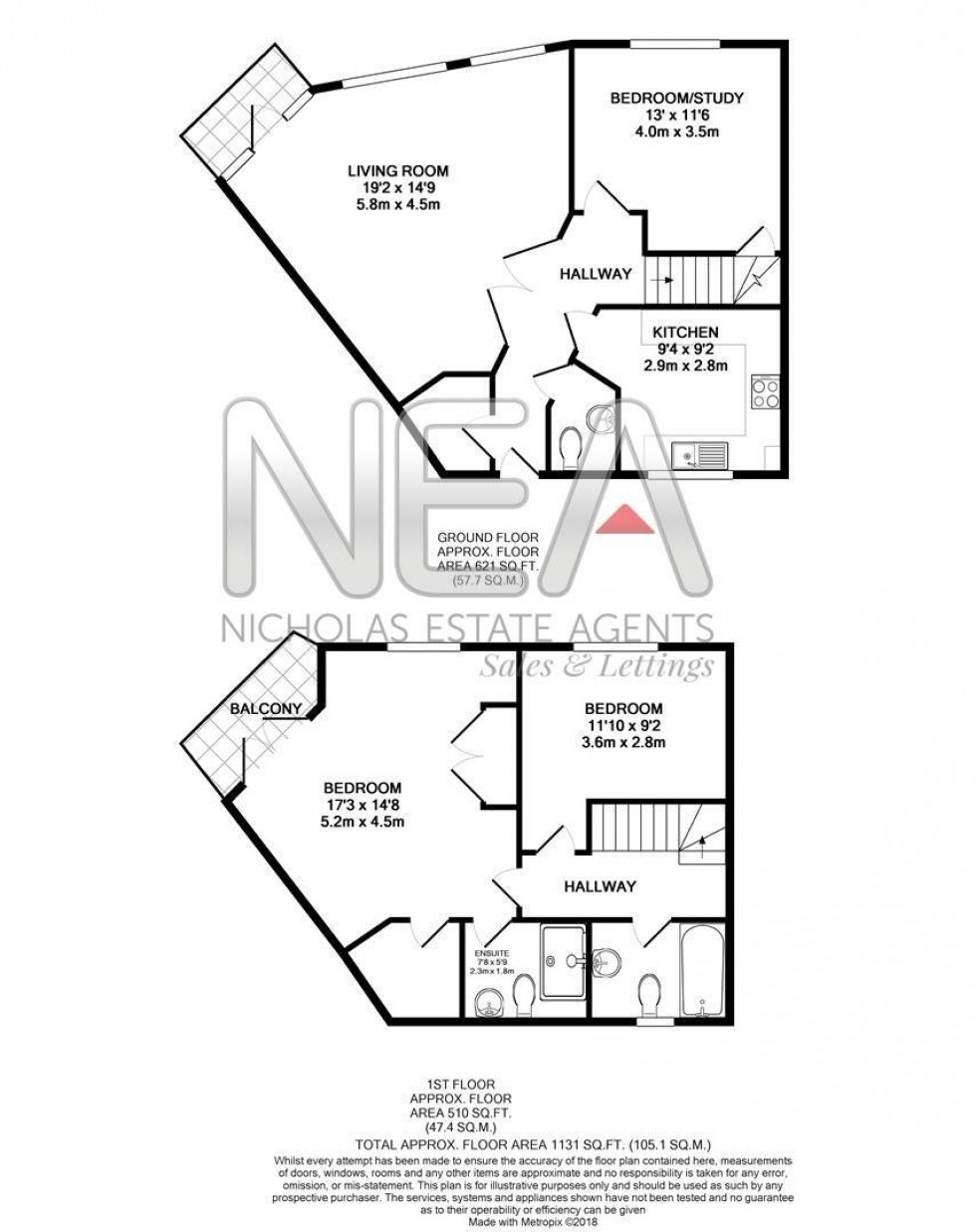 Floorplan for Regents Riverside, Brigham Road, Reading