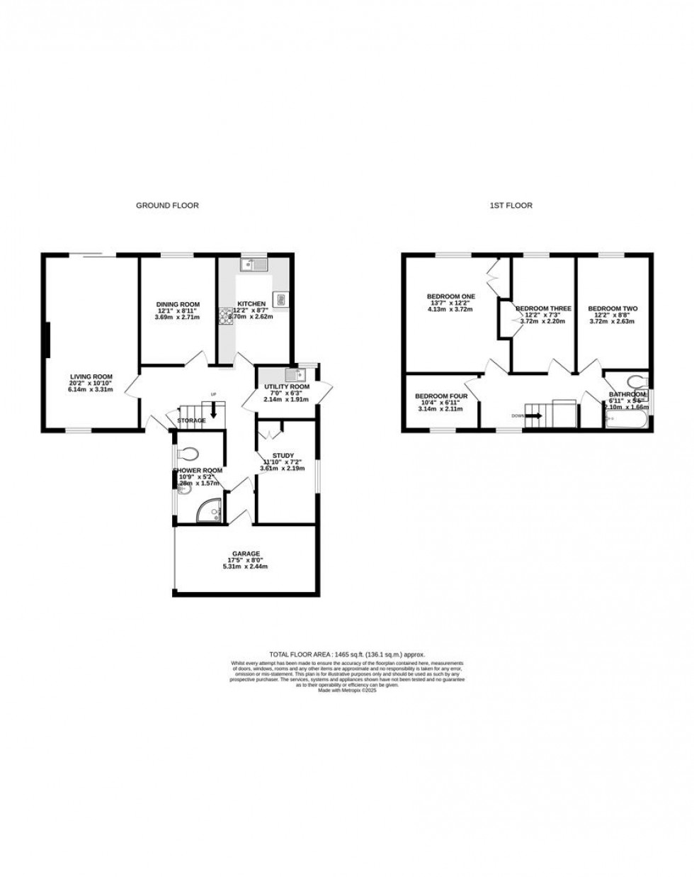 Floorplan for Cedarwood Crescent, Caversham, Reading